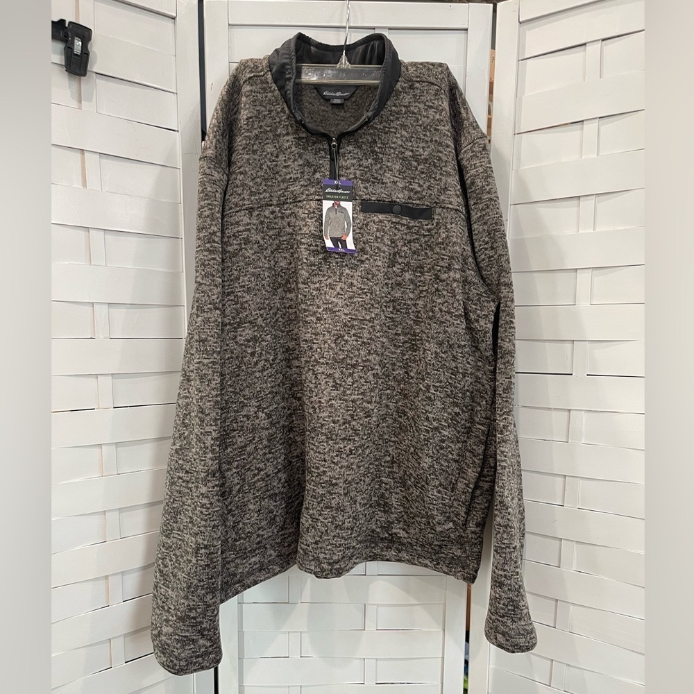 NWT Eddie Bauer Classic Fit Fleece Lined Sweater